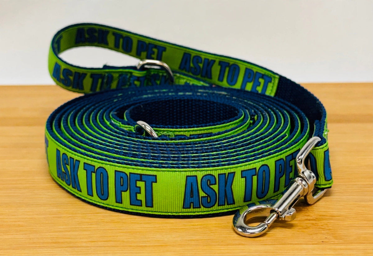"Ask to Pet" Handmade leash