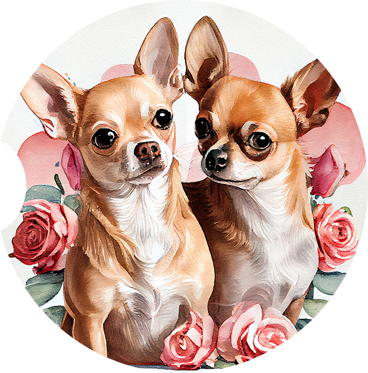 Chihuahua 4 Car Coaster