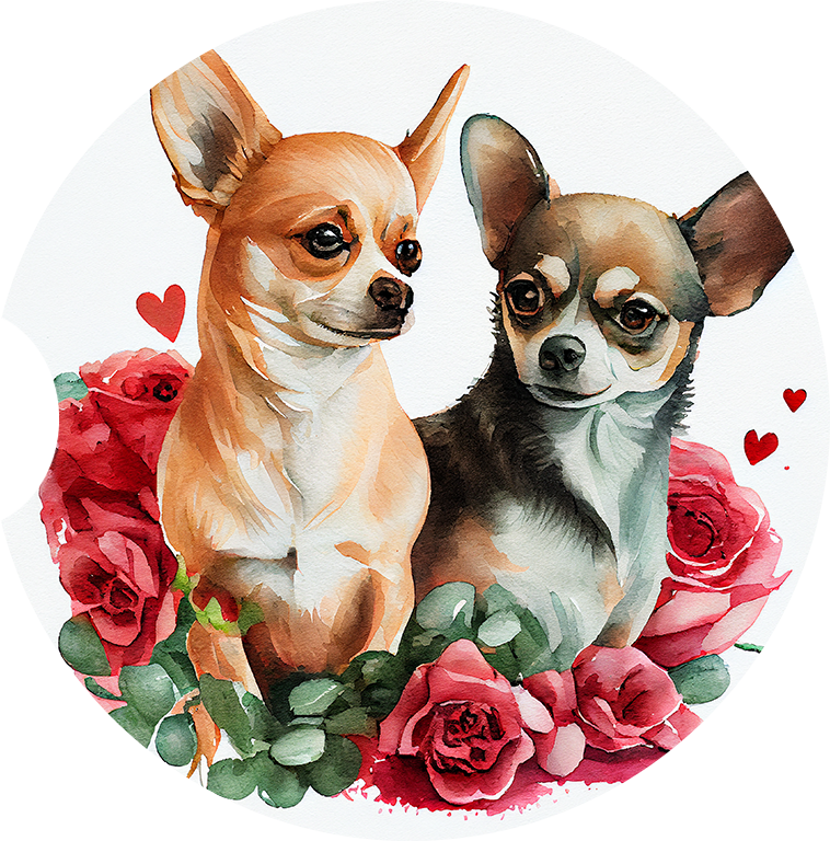 Chihuahua 6 Car Coaster