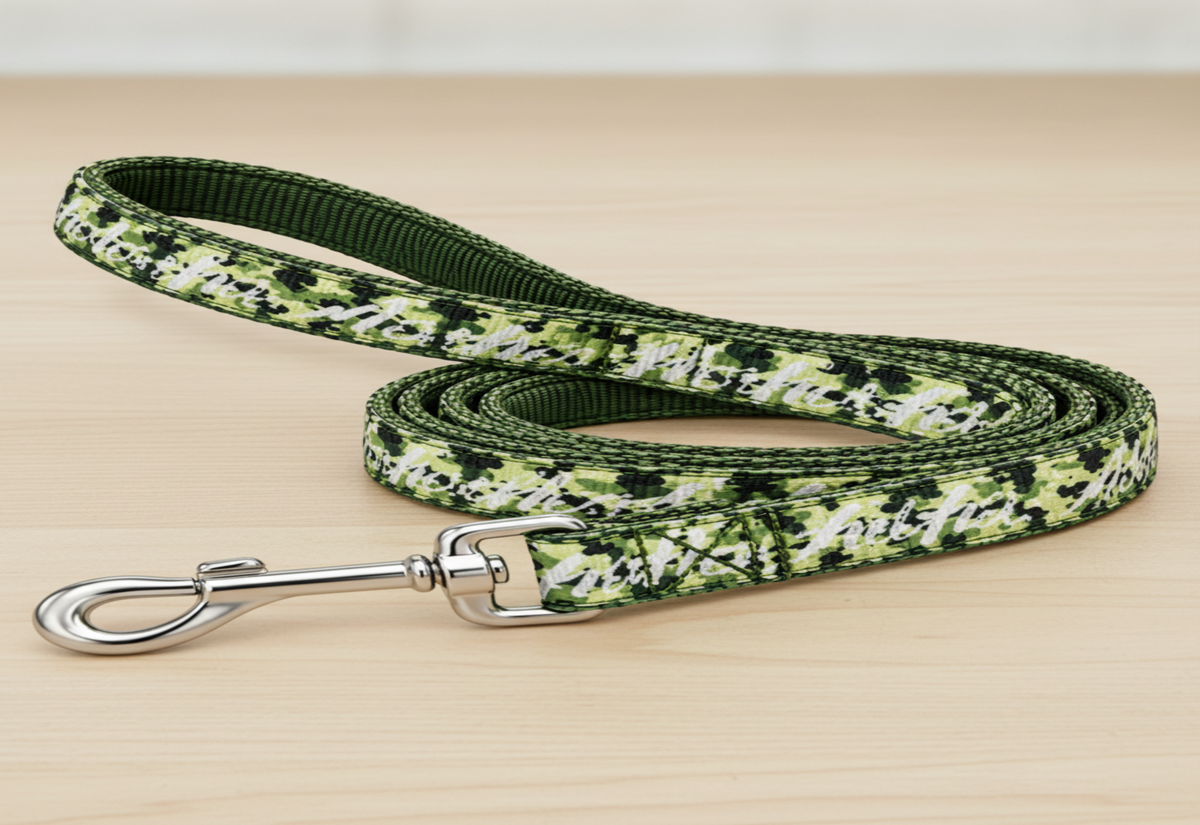 "Asshole Camo Green" Handmade leash