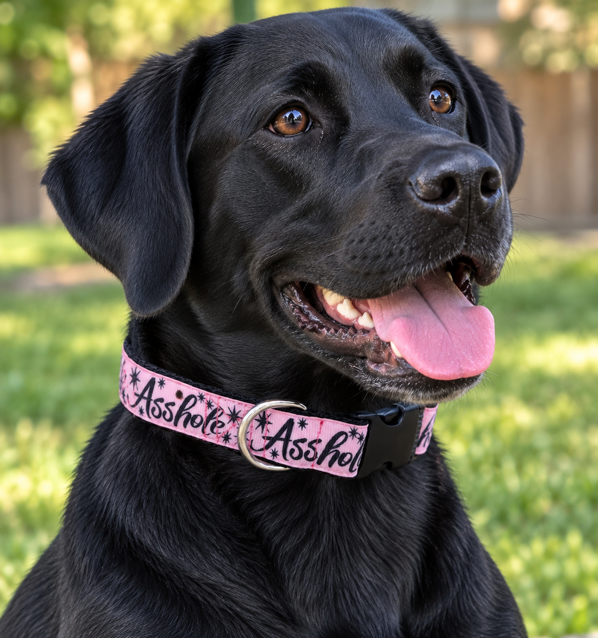 "Pink Asshole" Handmade Collar