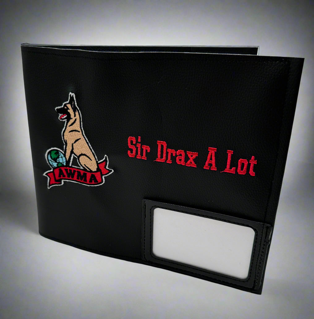 Custom Embroidered Handler Scorebook Covers
