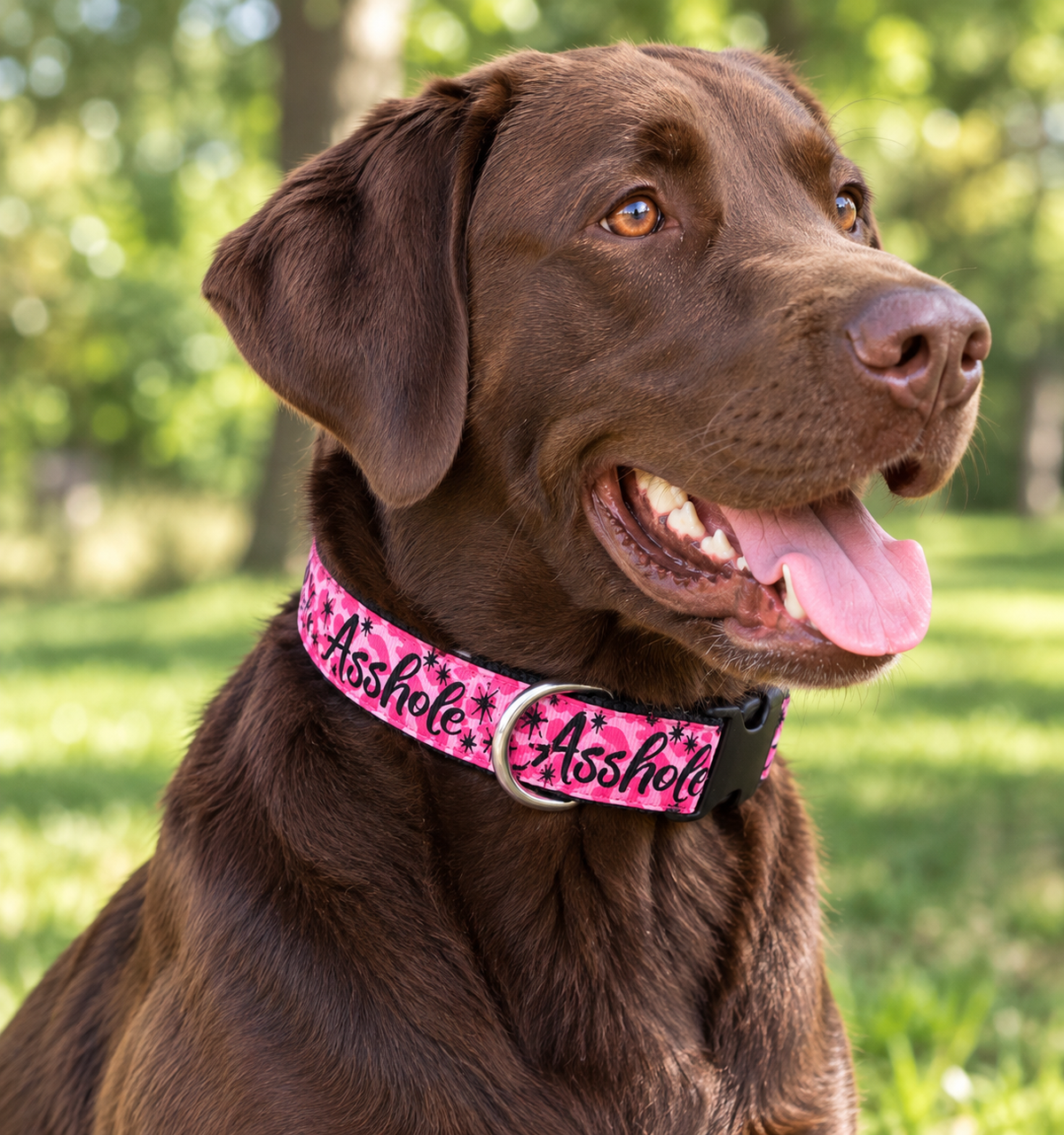 "Asshole Camo Pink" Handmade Collar