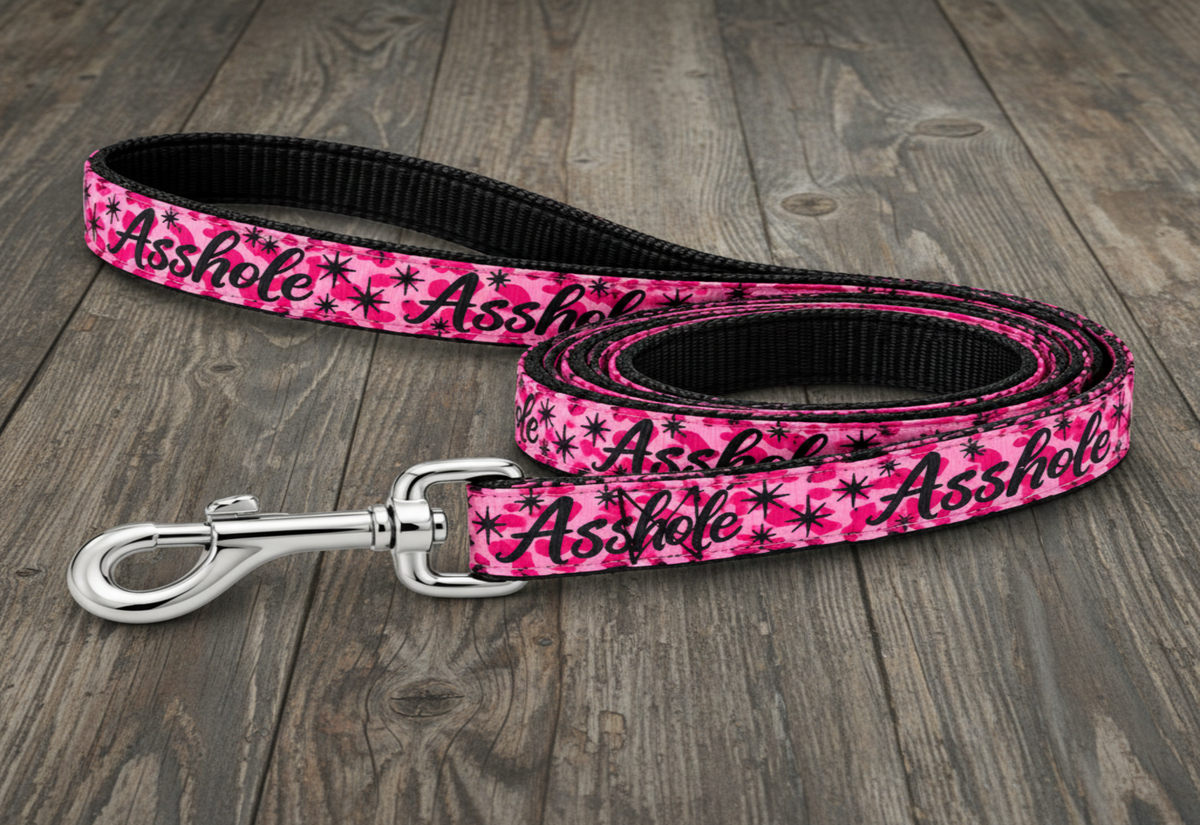"Asshole Camo Pink" Handmade leash