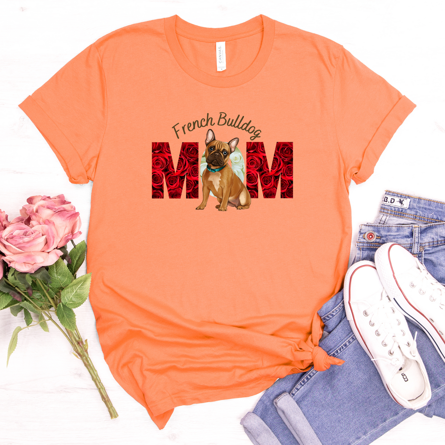 French Bulldog Mom Short Sleeve T-shirts