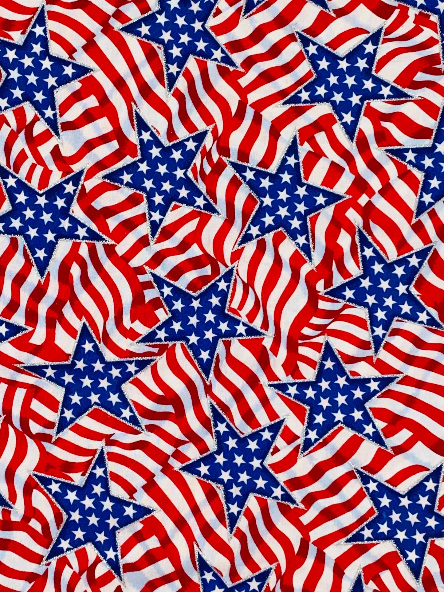 Patriotic Stars and Stripes Glitter- Harness