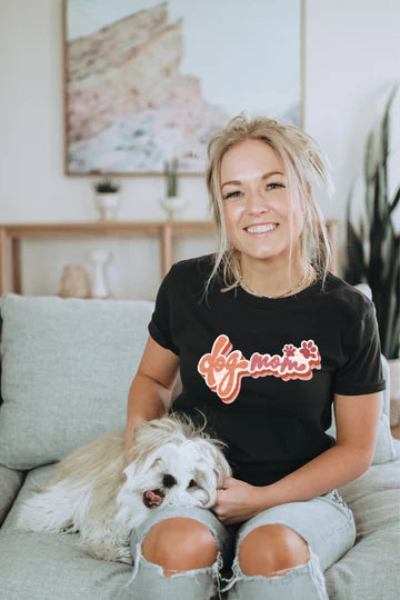 Dog Mom Pink Short Sleeve T-shirts