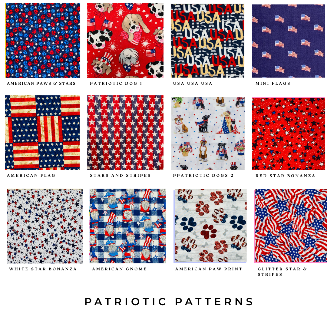 Patriotic Snap On Bandana's