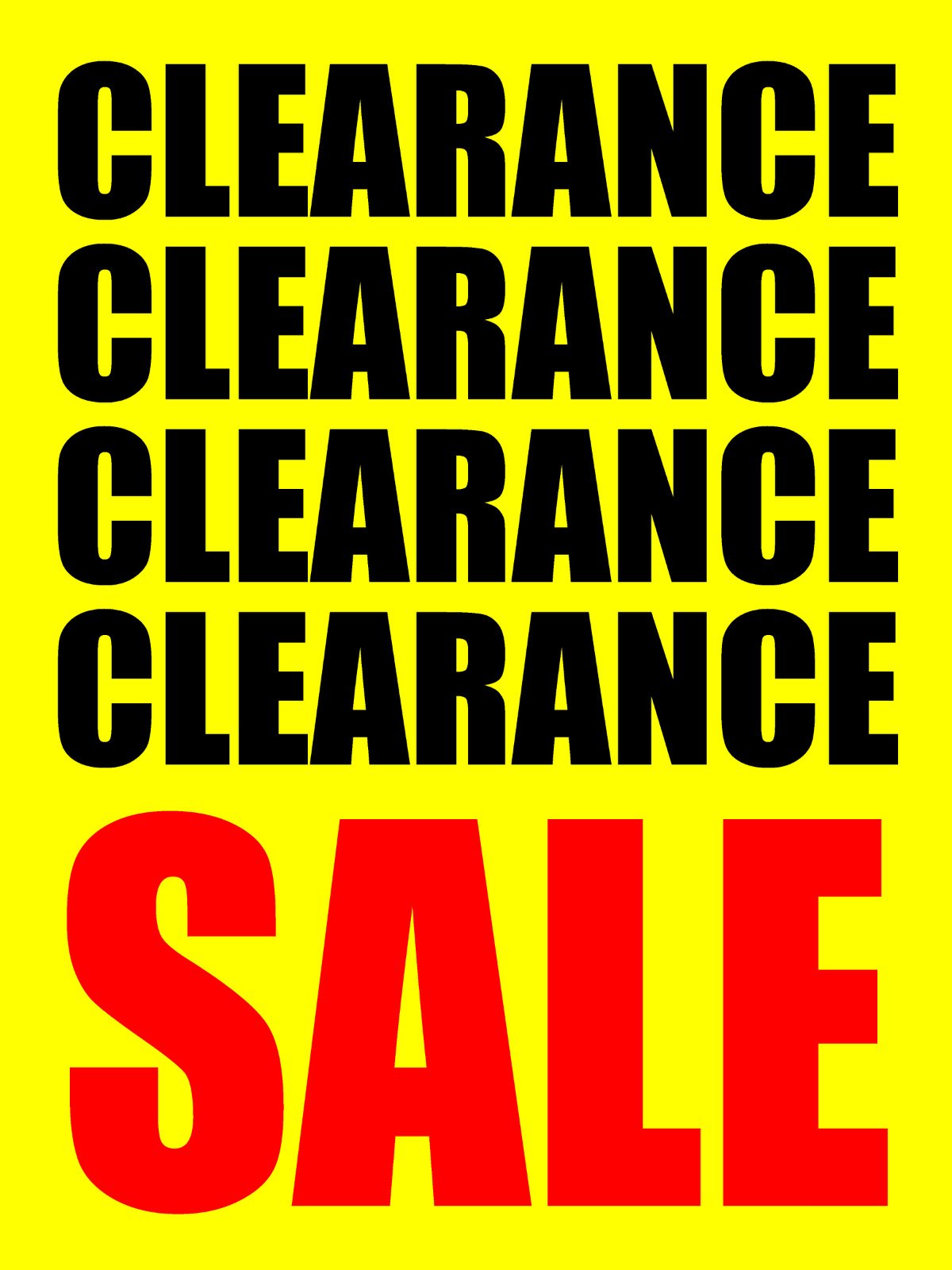 Clearance Sale