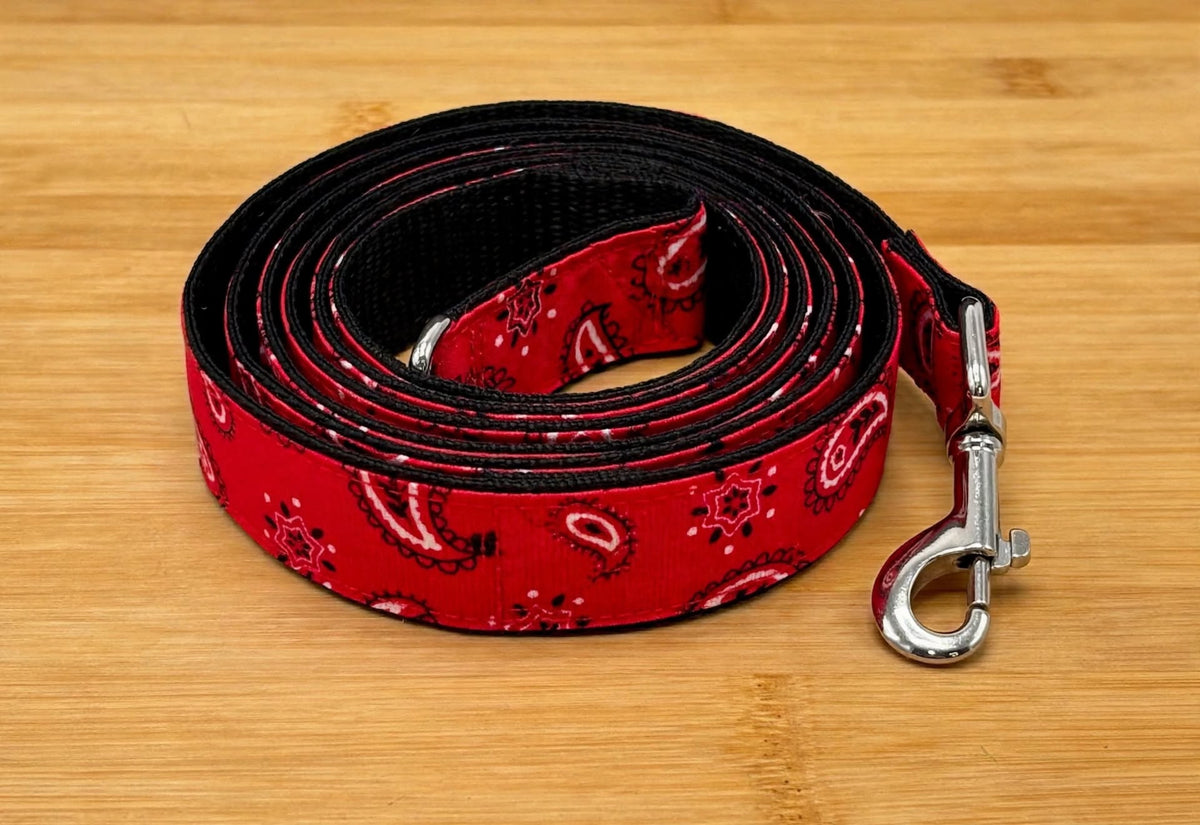 "Red Bandana" Handmade leash