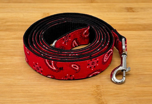 "Red Bandana" Handmade leash