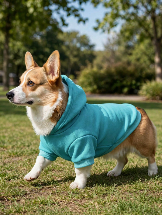 Aqua Pup - Teal Dog Hoodie