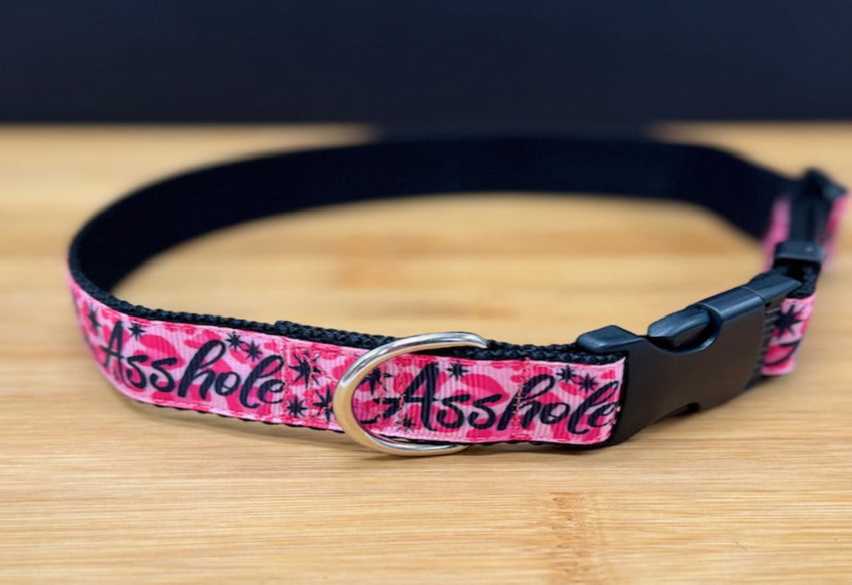 "Asshole Camo Pink" Handmade Collar