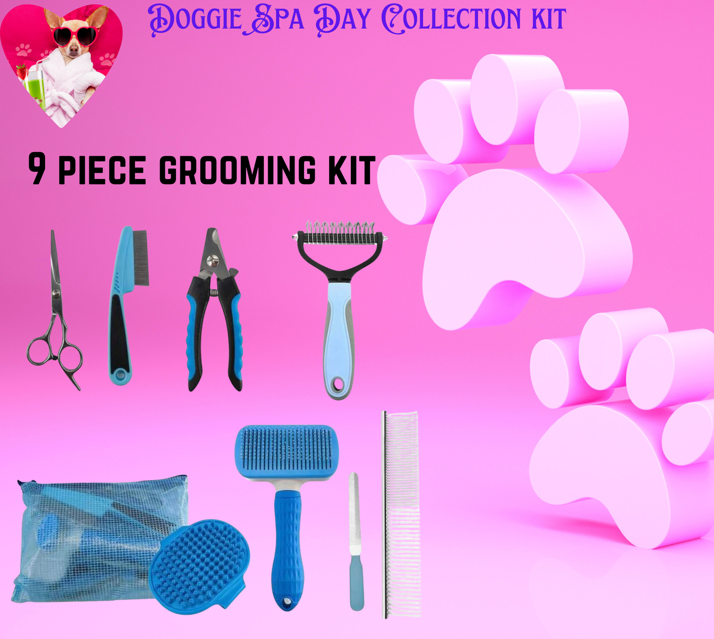 9 Piece Grooming kit