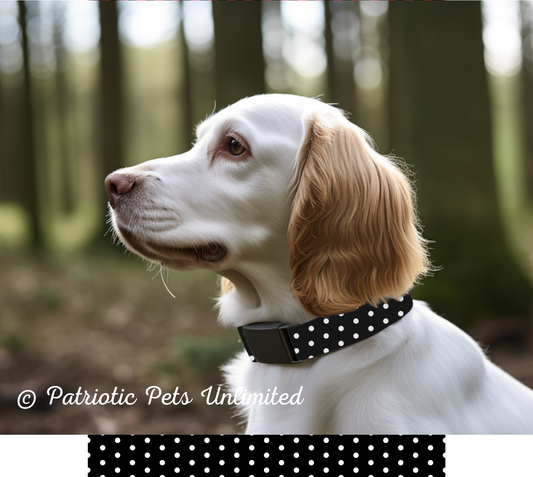 Black & White Polka Dots Designer Collar