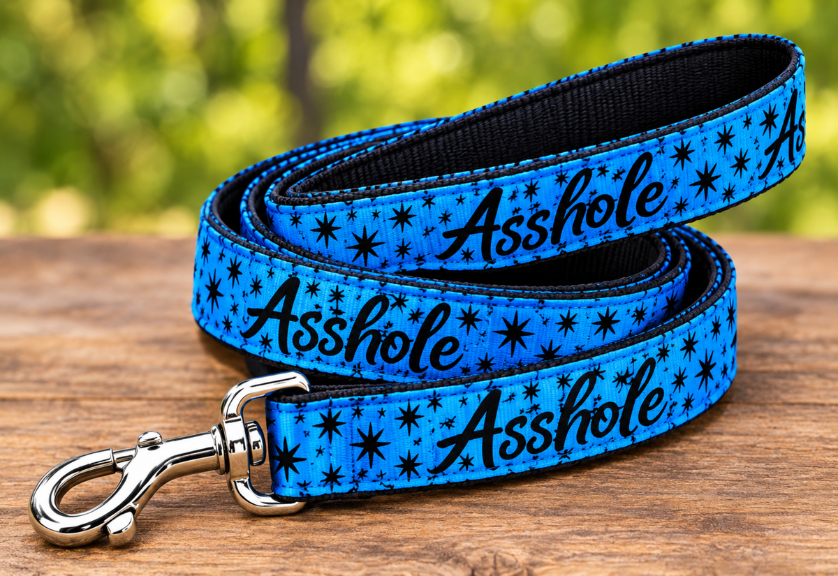 "Asshole Blue" Handmade leash
