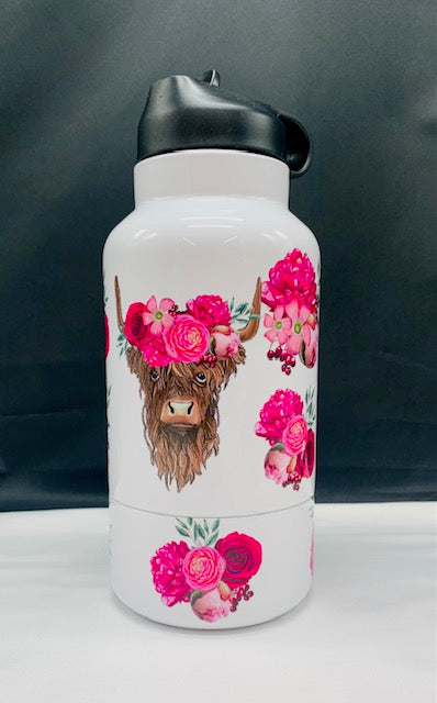 Bull 32oz Water Bottle W/removable 6oz water bowl