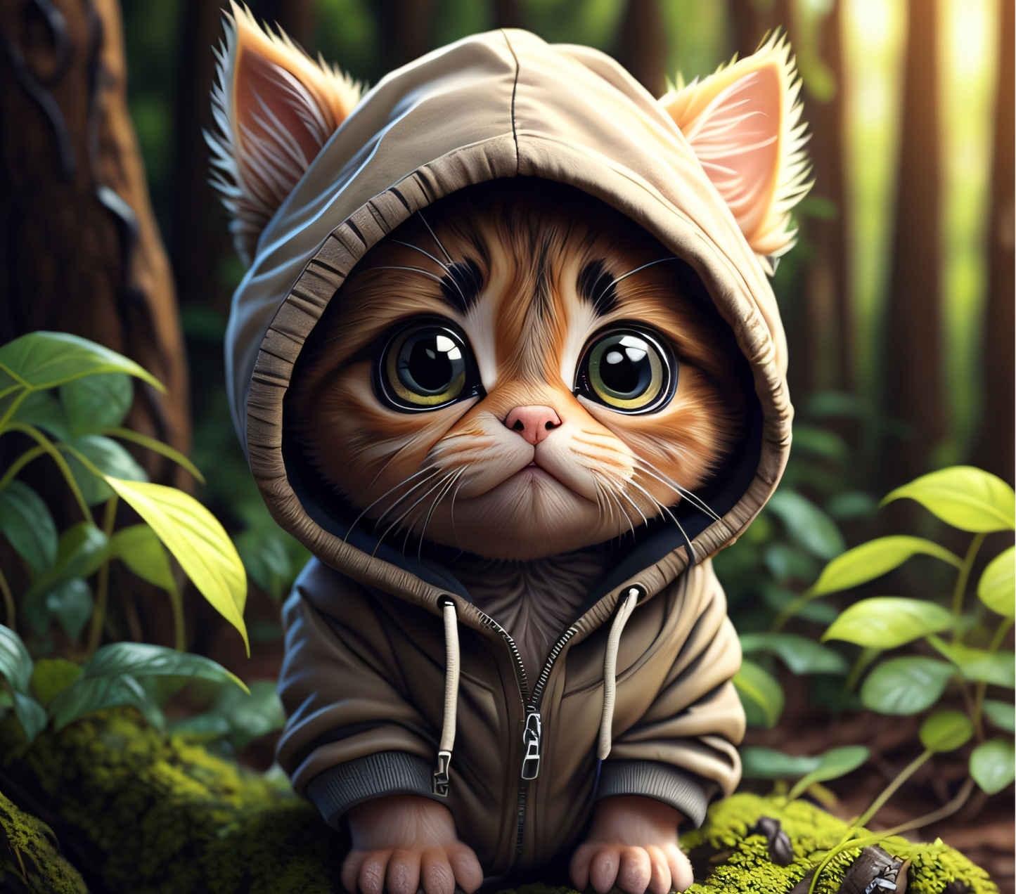 3-D Cat with Hoodie Tumbler