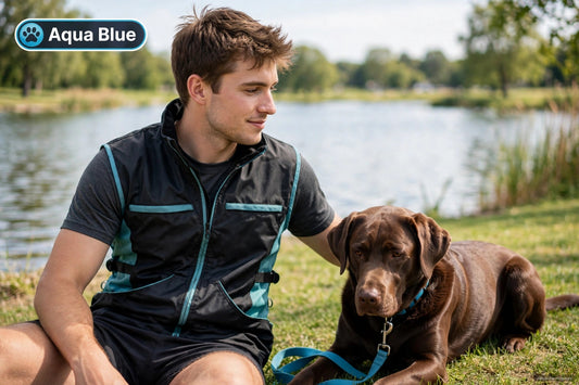 Working Dog Trainers Vest Aqua Blue