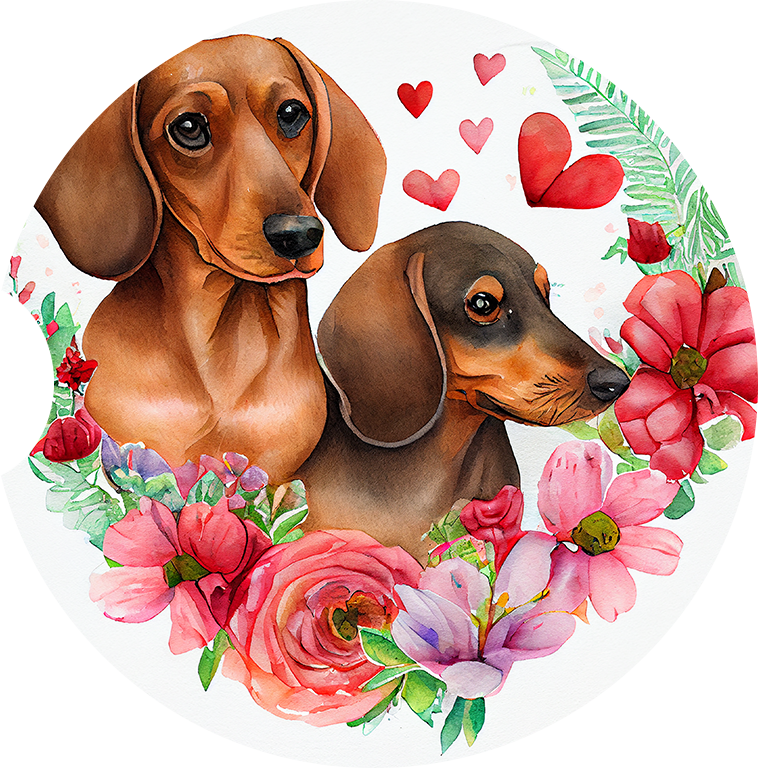 Dachshund 1 Car Coaster