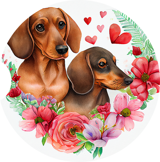 Dachshund 1 Car Coaster