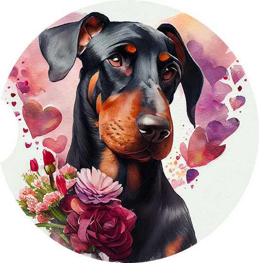 Doberman Pincher 4 Car Coaster