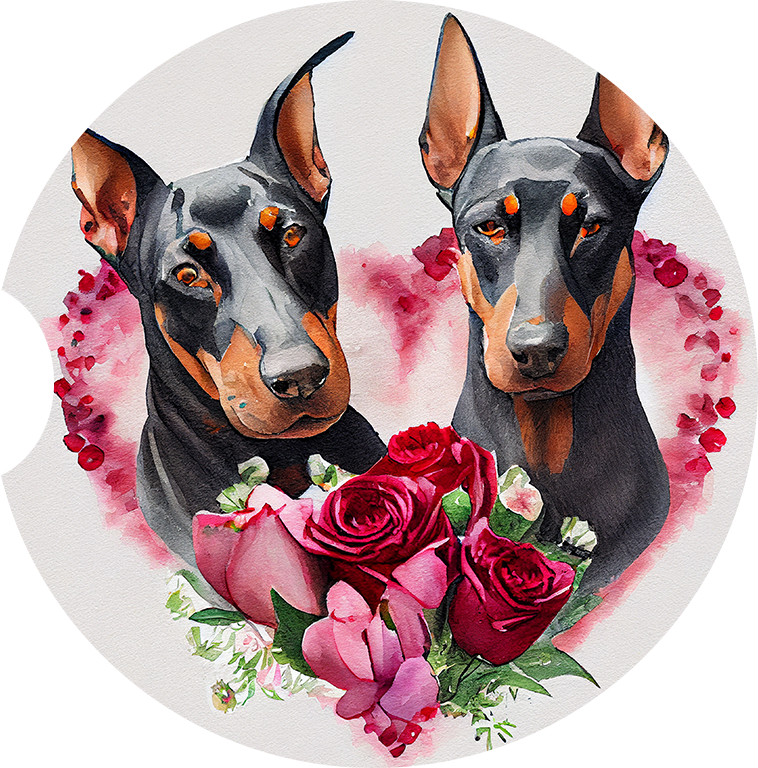 Doberman Pincher 5 Car Coaster