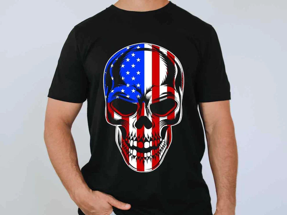 Skull Flag Short Sleeve T-shirts