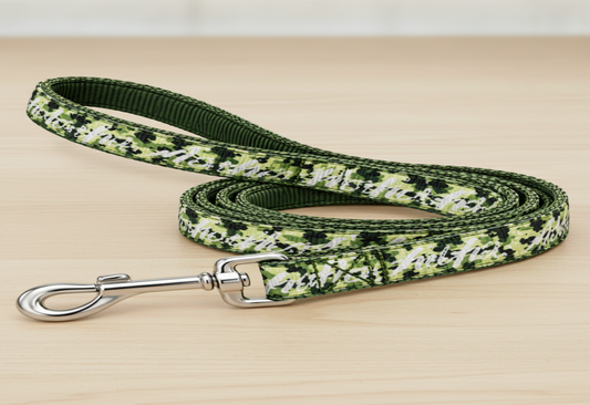 "Asshole Camo Green" Handmade leash
