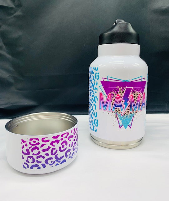 Mama 32oz Water Bottle W/removable 6oz water bowl