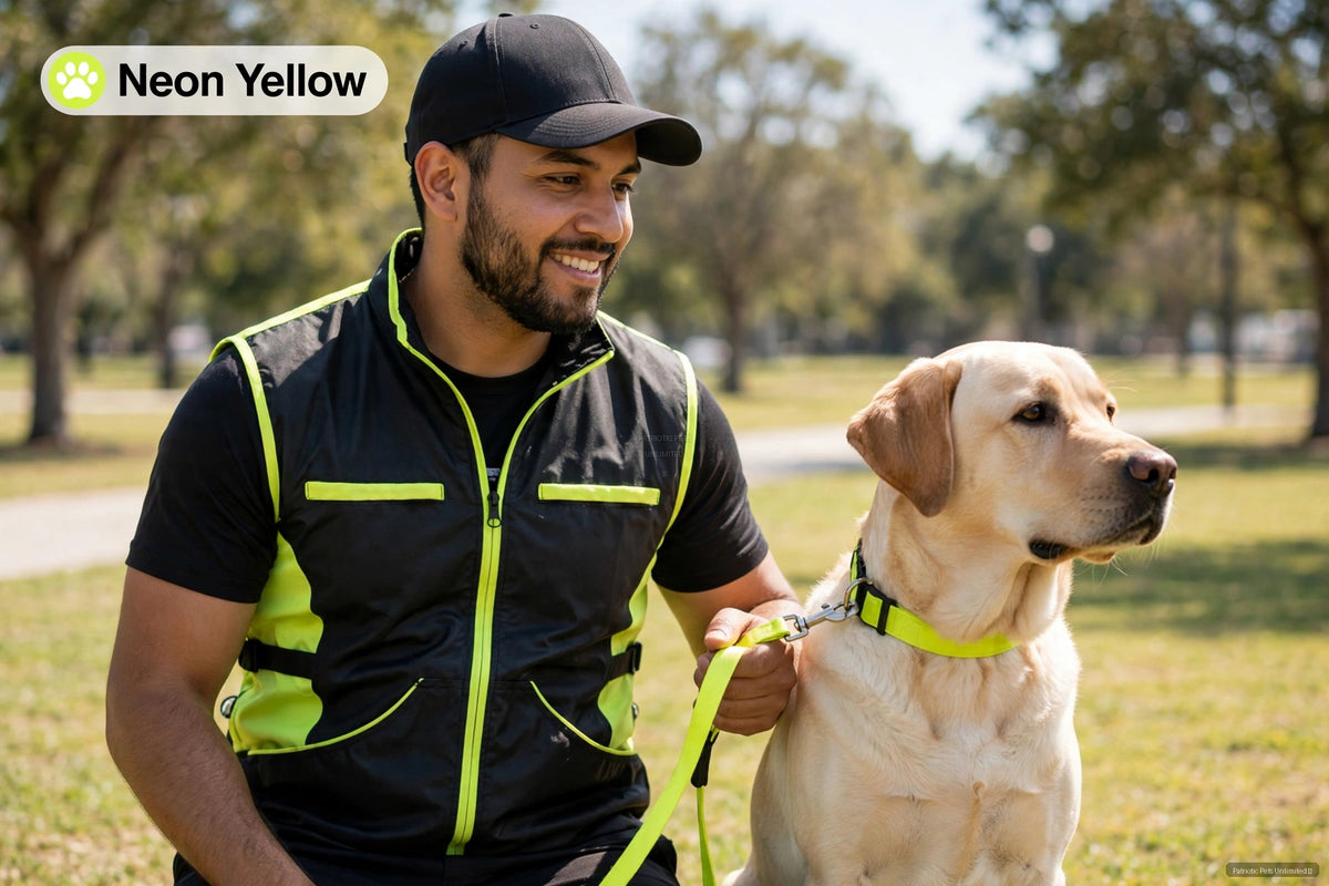 Working Dog Trainers Vest Neon Yellow