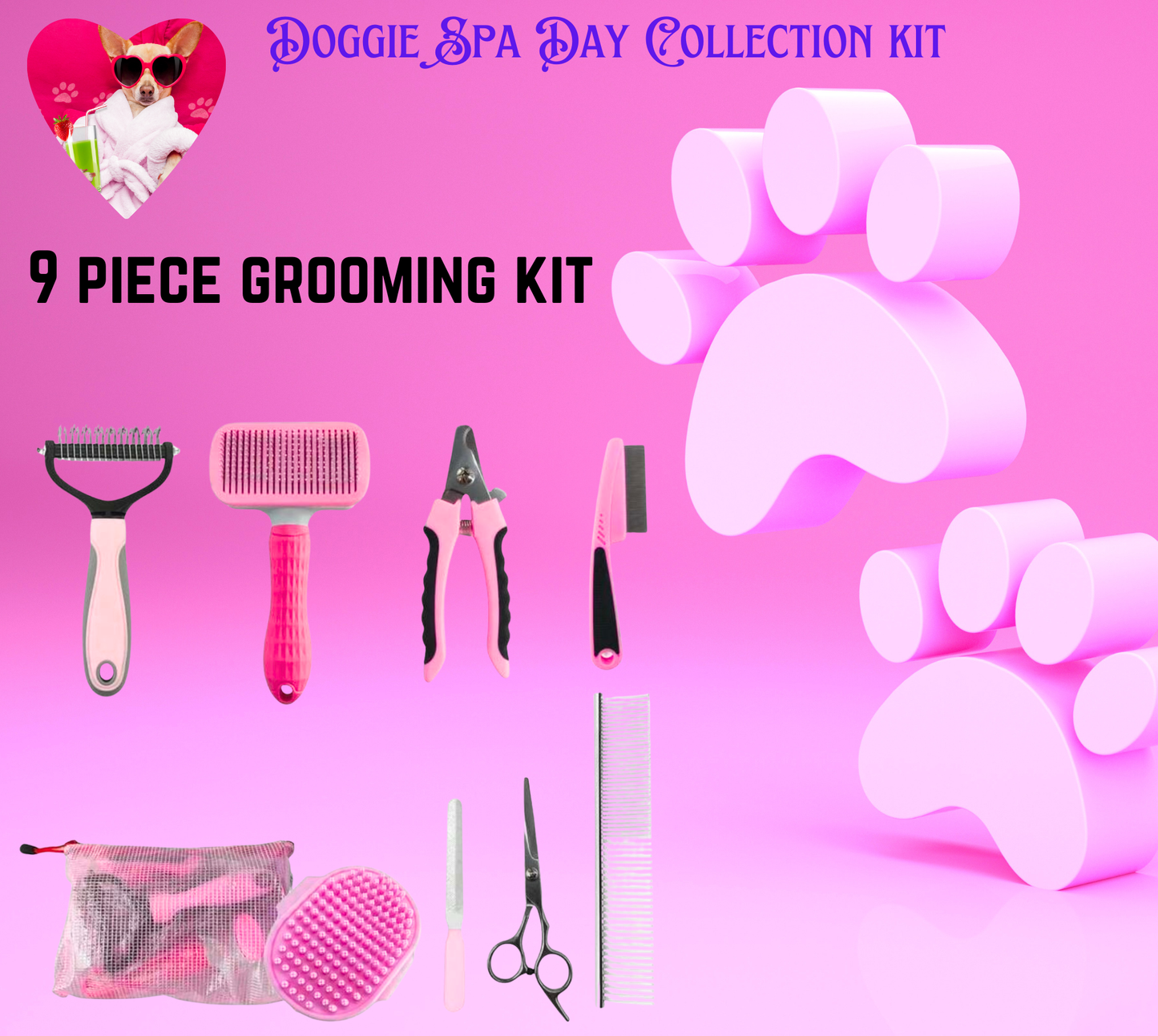 9 Piece Grooming kit
