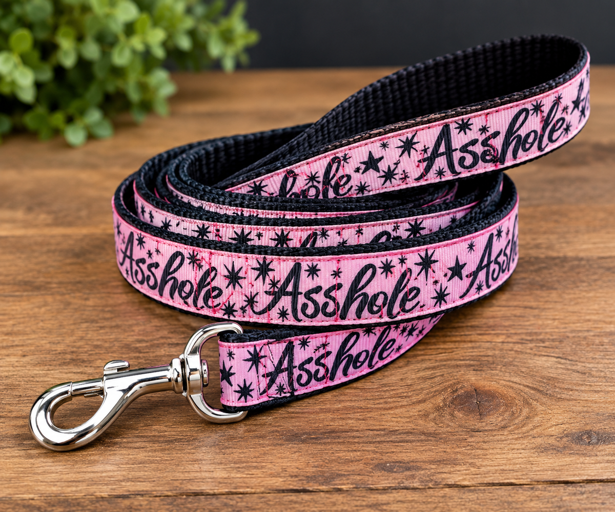"Pink Asshole" Handmade leash