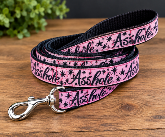 "Pink Asshole" Handmade leash