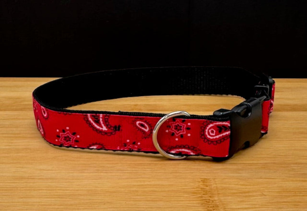 "Red Bandana" Handmade Collar