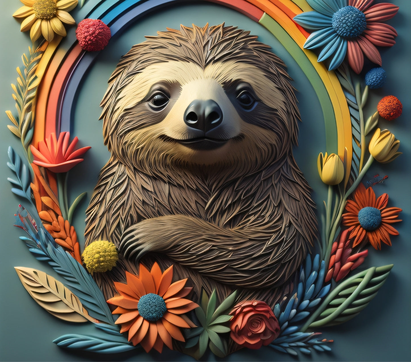 3-D Sloth Tumbler