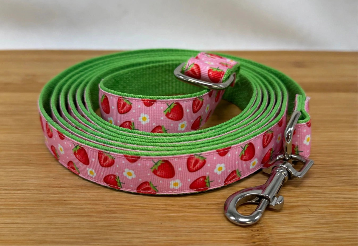 "Strawberry" Handmade leash