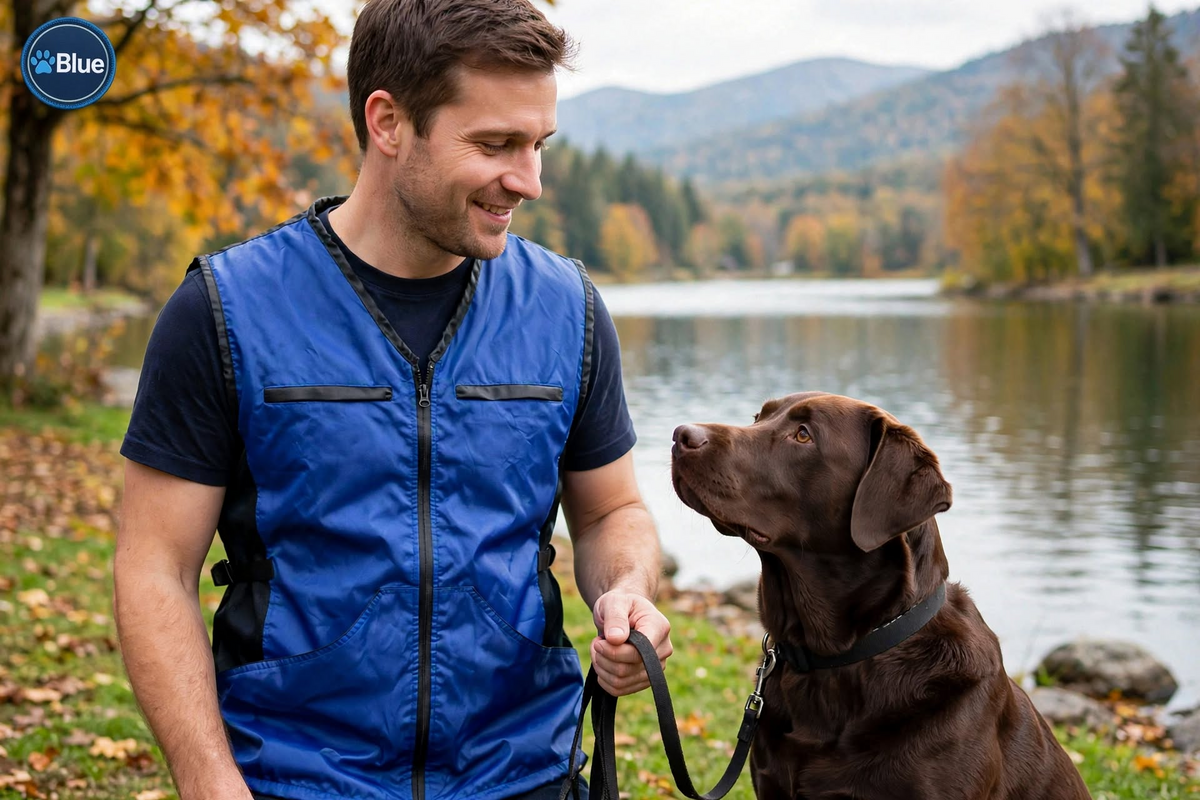Summer Dog training Vest Blue