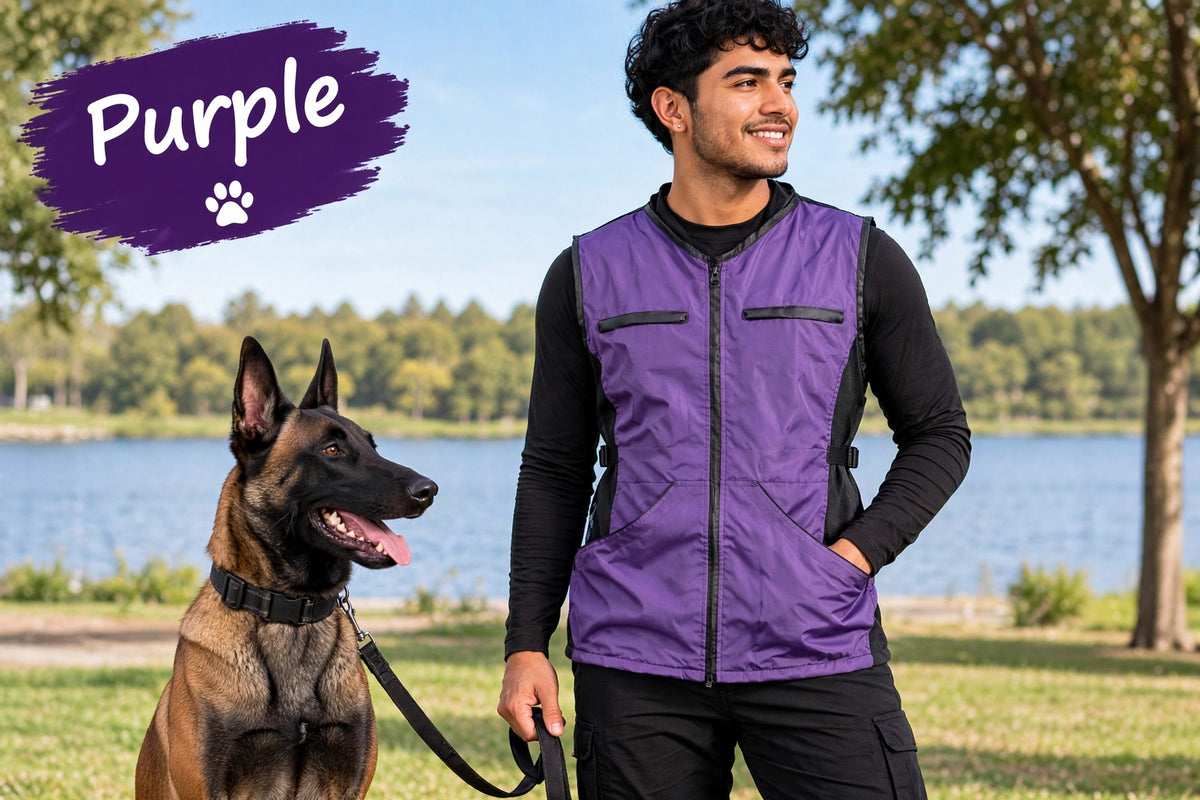 Summer Dog training Vest Purple