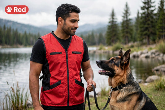 Summer Dog training Vest Red