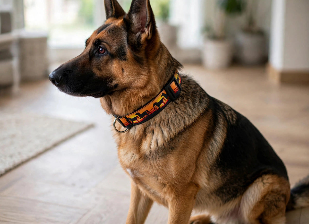 "Sunset horses" Handmade Collar