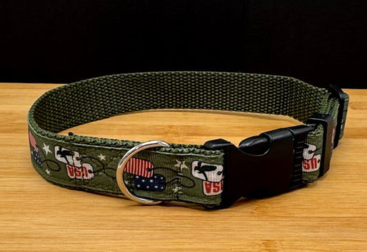 "US Veteran" Handmade Collar