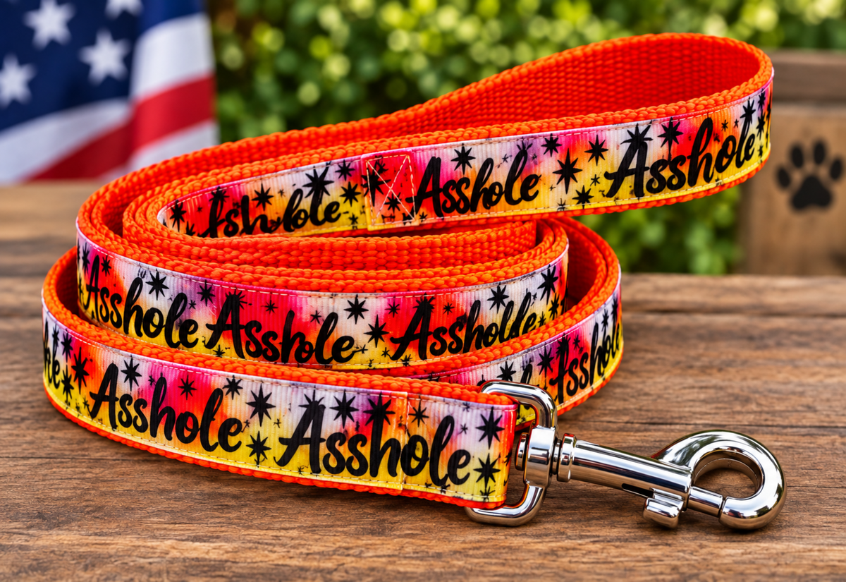 "Asshole colorful" Handmade leash