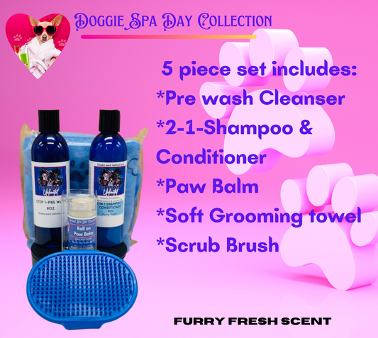 5 piece All Natural Fur-Tastic Complete Bath Set