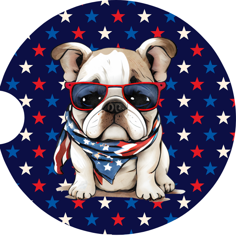 Patriotic Pup 2 Car Coaster