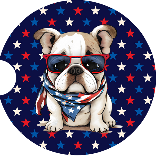 Patriotic Pup 2 Car Coaster