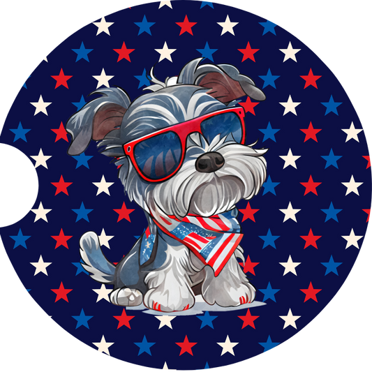 Patriotic Pup 5 Car Coaster