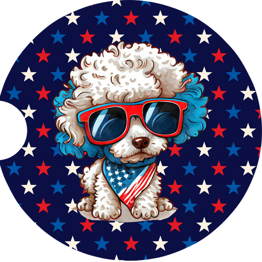 Patriotic Pup 6 Car Coaster