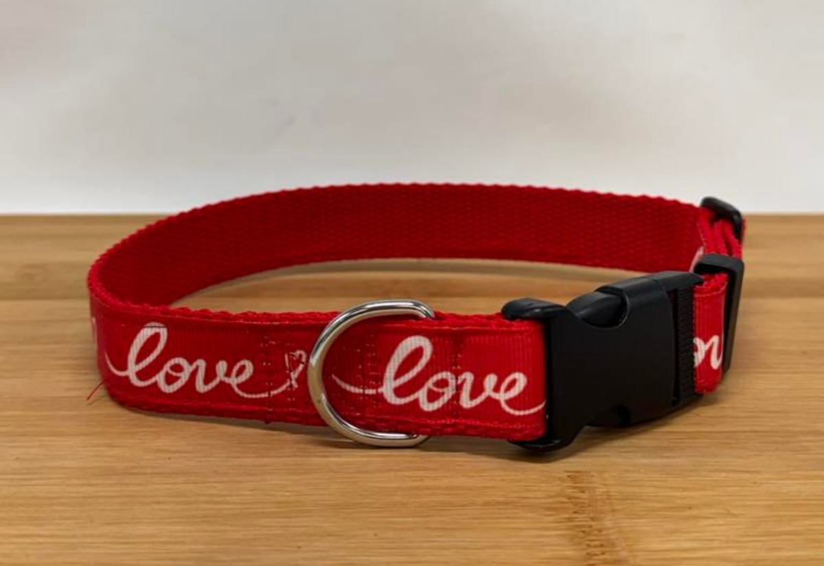"Red Love" Handmade Collar