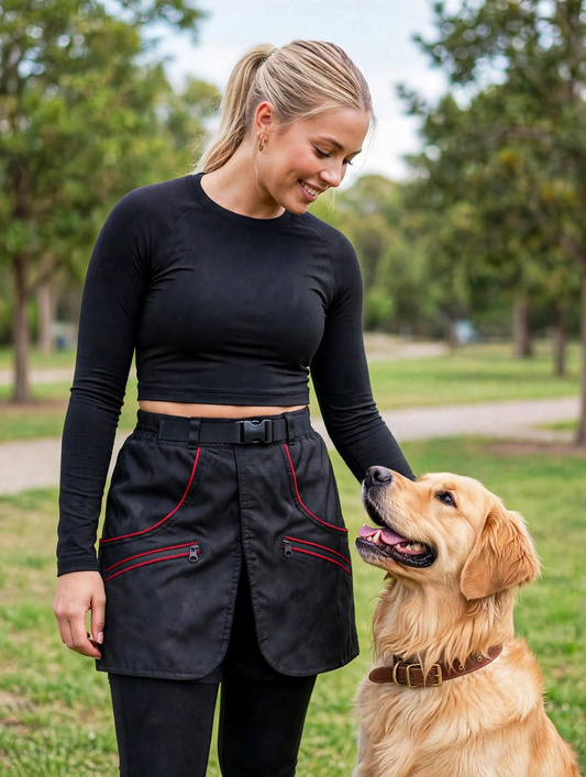 Red training skirt